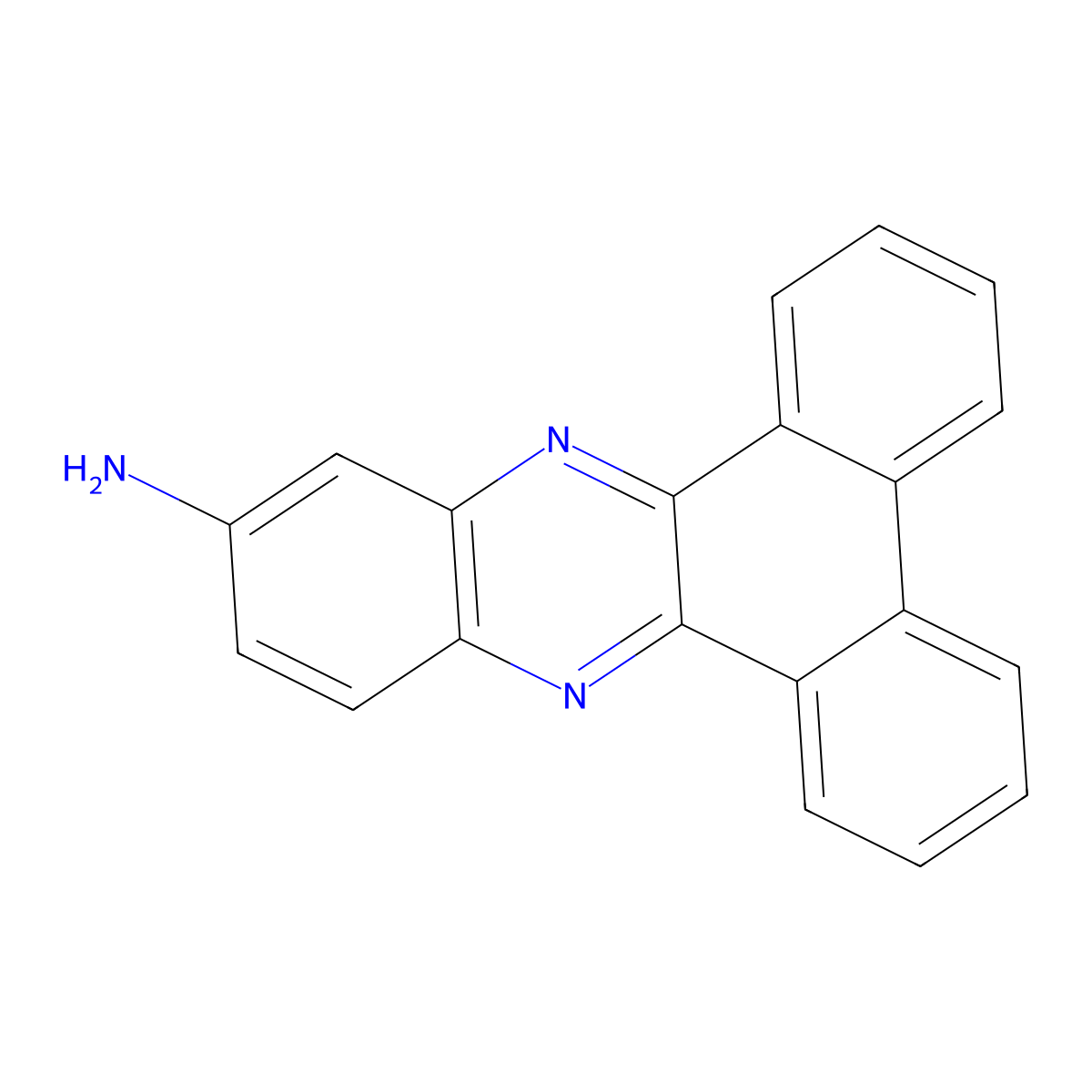 Dibenzo[a,c]phenazin-11-amine molecular structure, CAS 62686-19-5