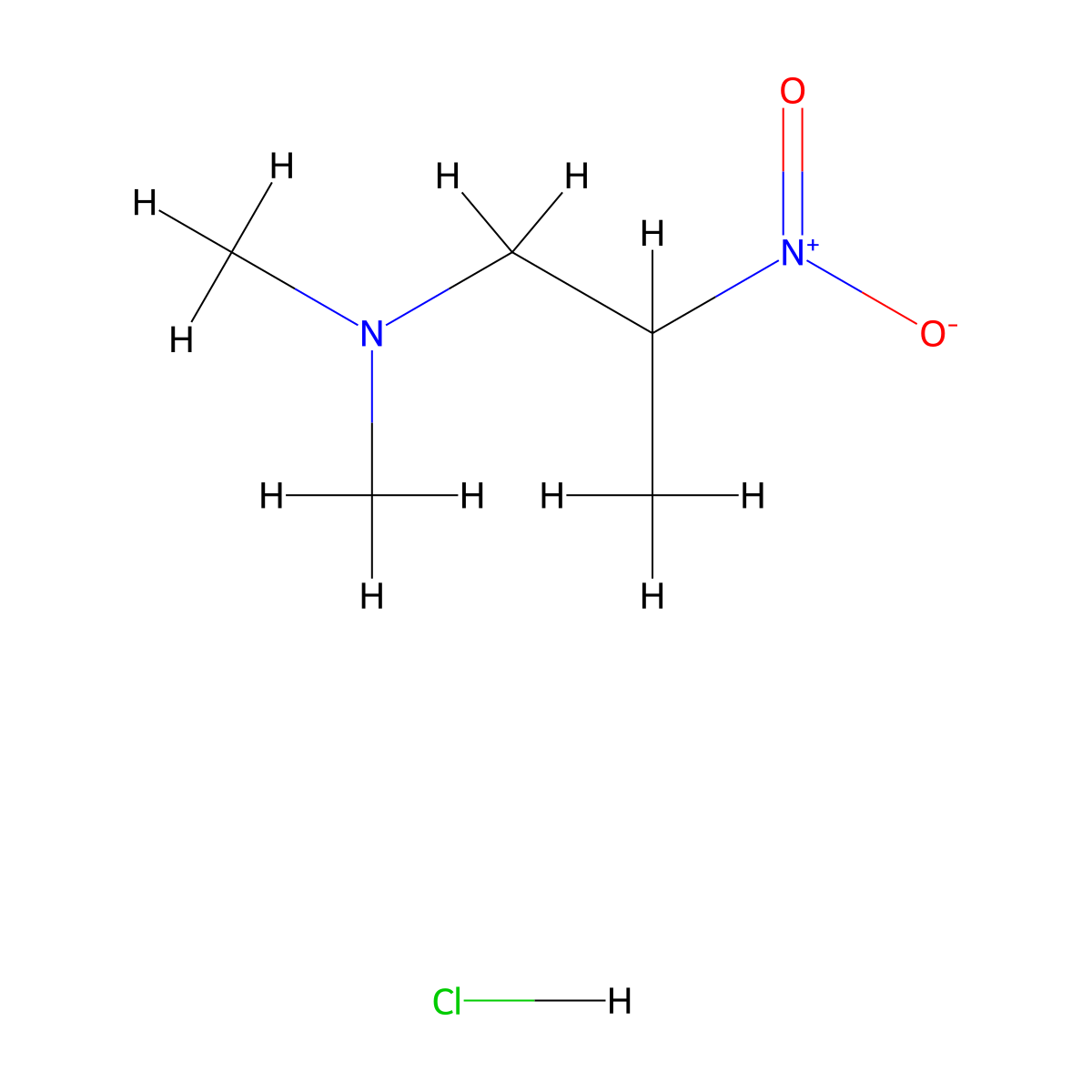N,N-dimethyl-2-nitropropan-1-amine hydrochloride molecular structure, CAS 62689-52-5