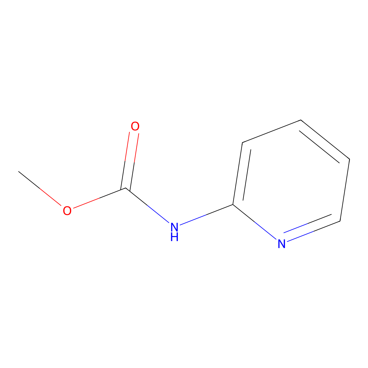 Methyl pyridin-2-ylcarbamate molecular structure, CAS 6269-23-4