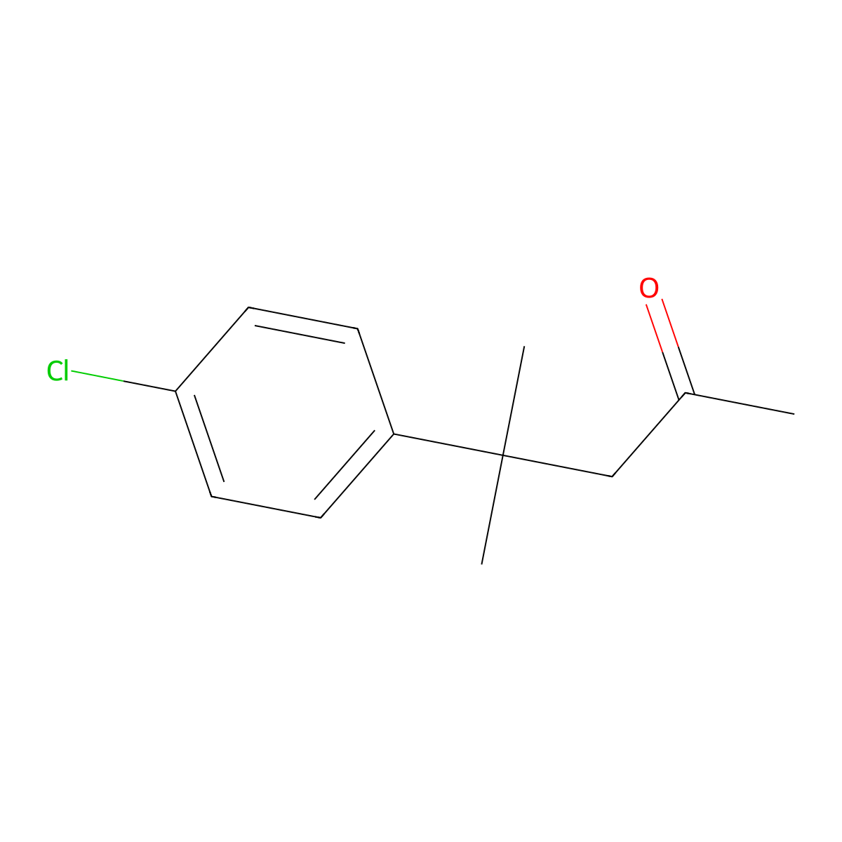 4-(4-Chlorophenyl)-4-methylpentan-2-one molecular structure, CAS 6269-30-3