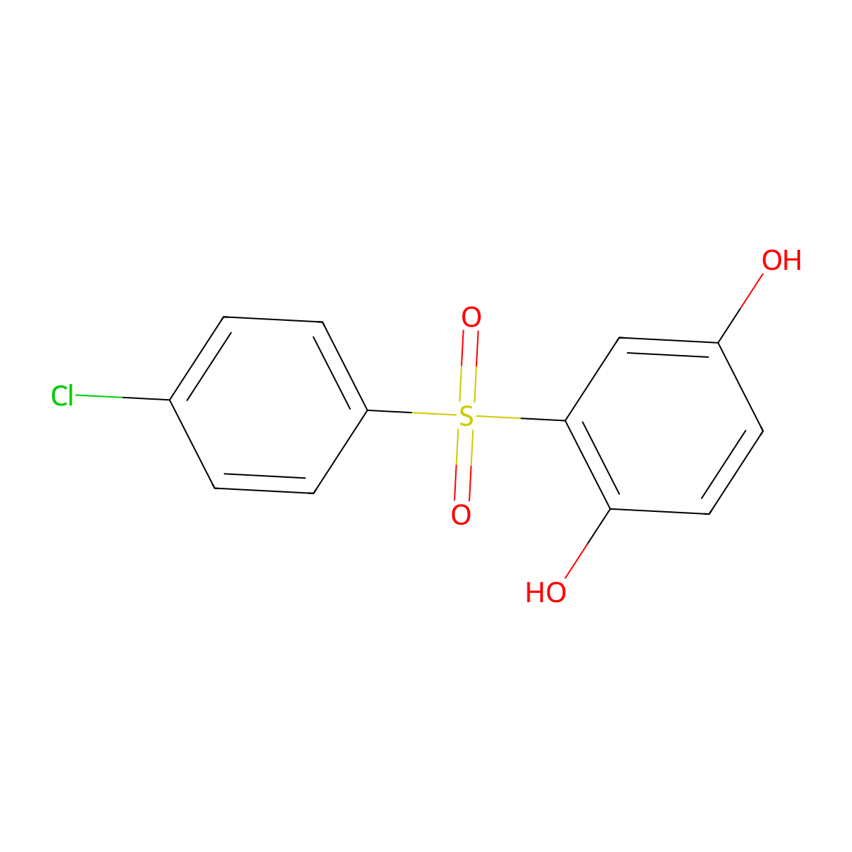 2-(4-Chloro-benzenesulfonyl)-benzene-1,4-diol molecular structure, CAS 6269-31-4