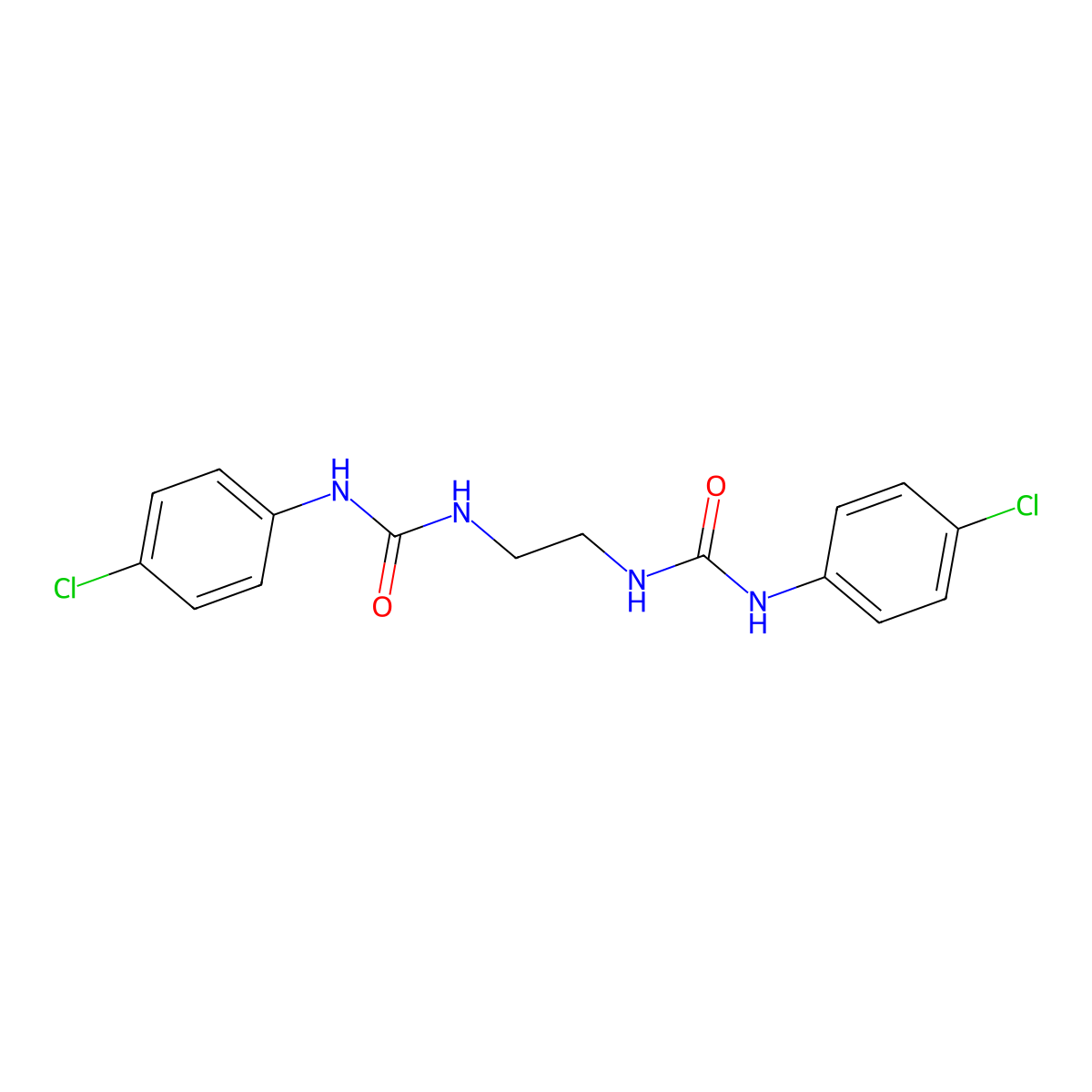 1-(4-Chlorophenyl)-3-[2-[(4-chlorophenyl)carbamoylamino]ethyl]urea molecular structure, CAS 6269-41-6