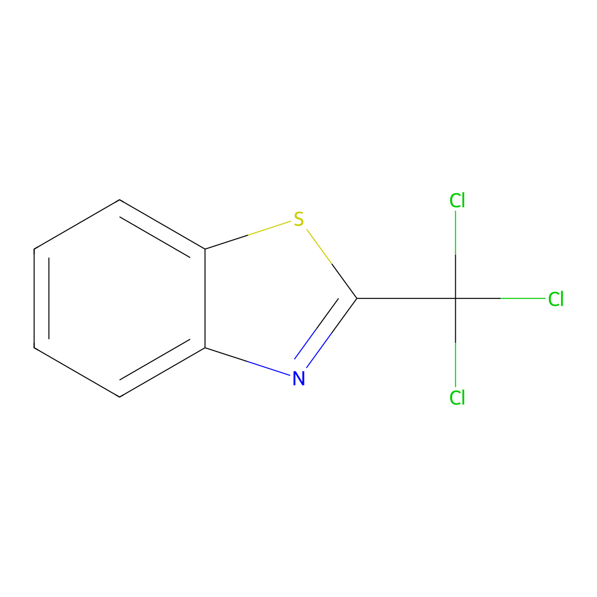 2-(Trichloromethyl)-1,3-benzothiazole molecular structure, CAS 6269-43-8