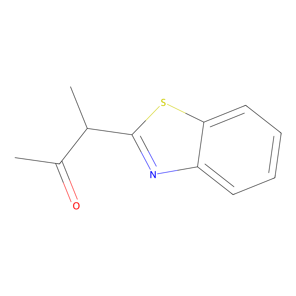 3-(1,3-Benzothiazol-2-yl)butan-2-one molecular structure, CAS 6269-44-9