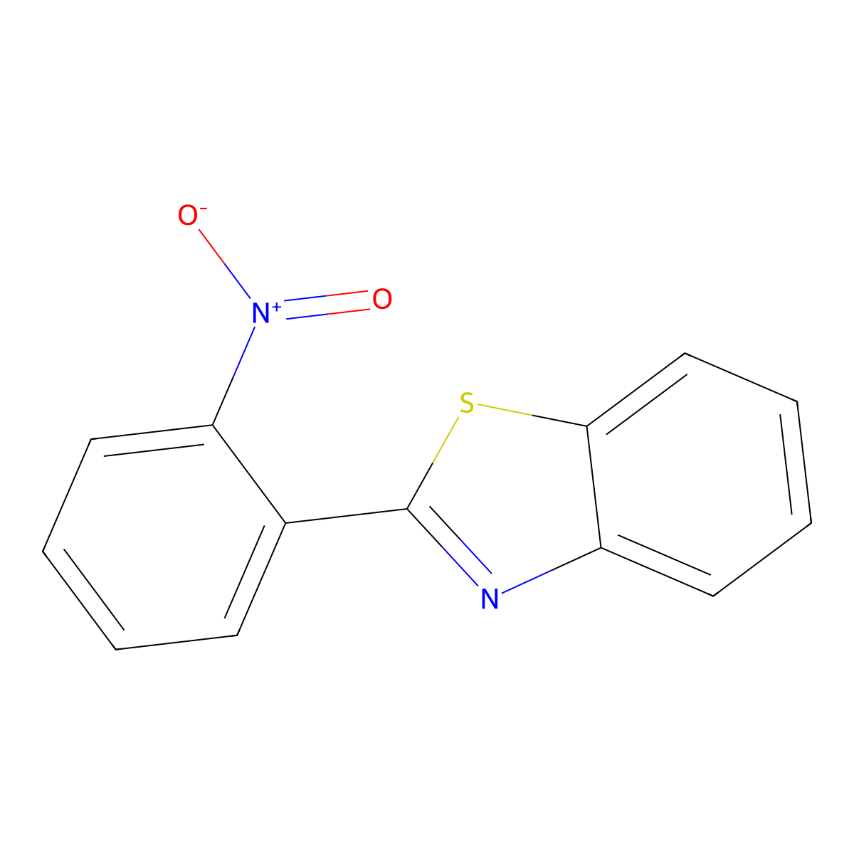 2-(2-Nitrophenyl)benzothiazole molecular structure, CAS 6269-45-0