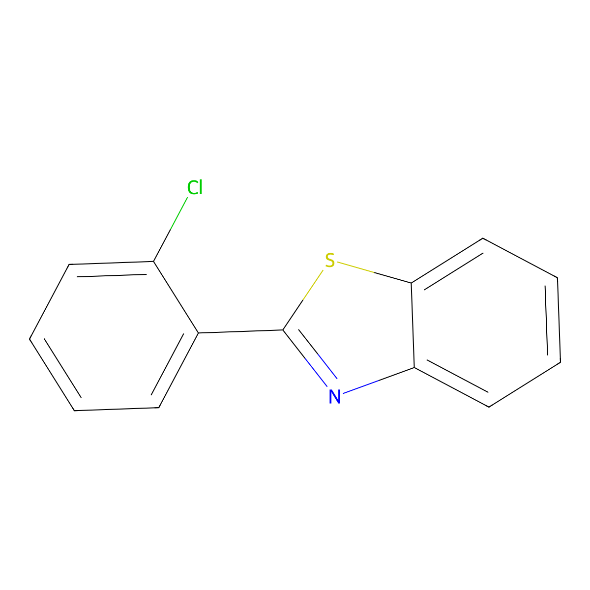 2-(2-Chlorophenyl)benzothiazole molecular structure, CAS 6269-46-1