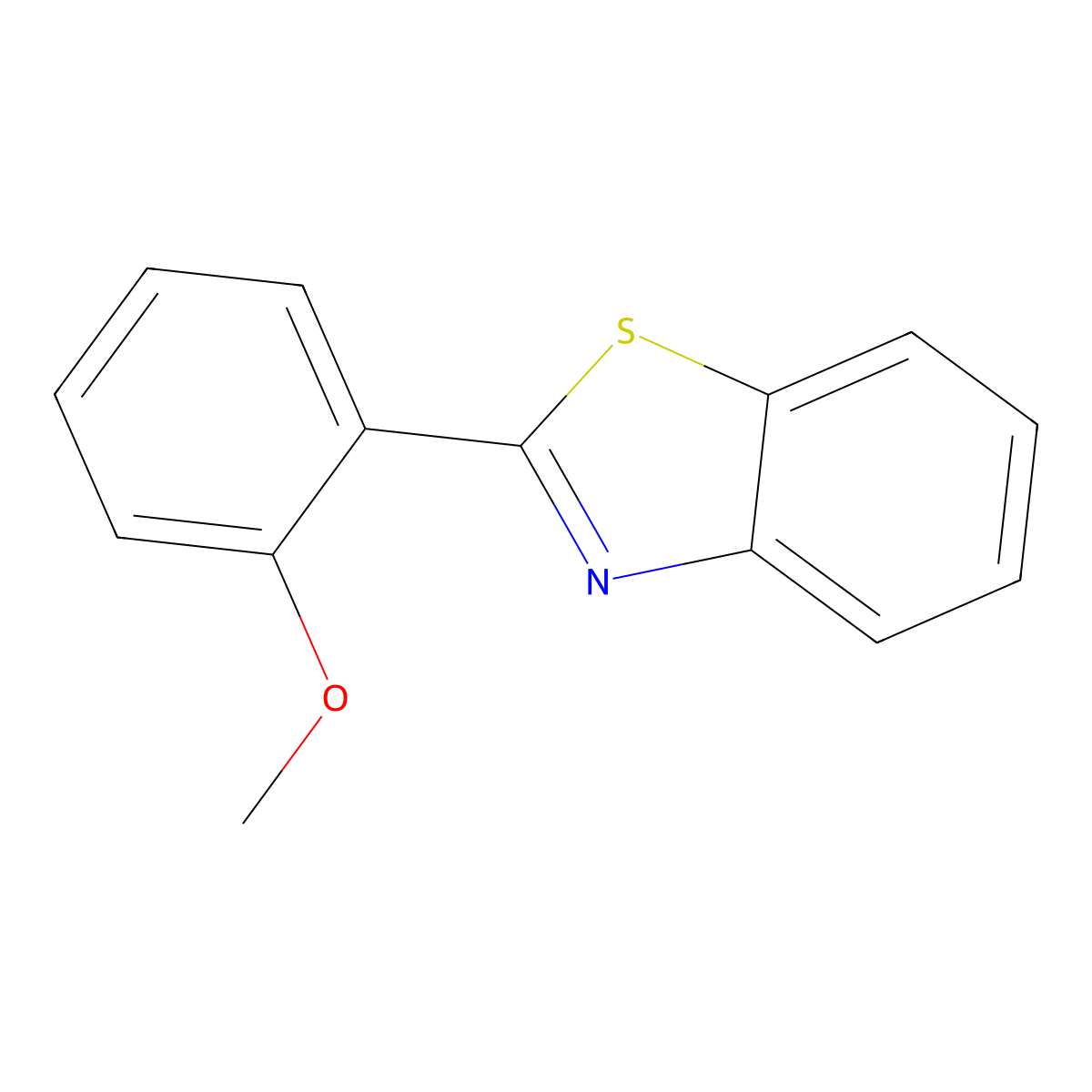 2-(2-Methoxyphenyl)benzothiazole molecular structure, CAS 6269-47-2