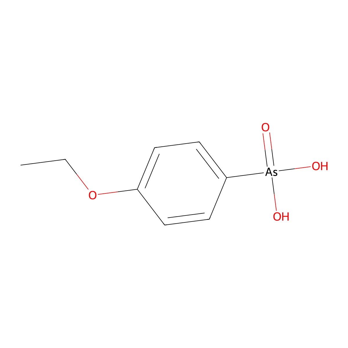 Benzenearsonic acid, p-ethoxy- molecular structure, CAS 6269-93-8