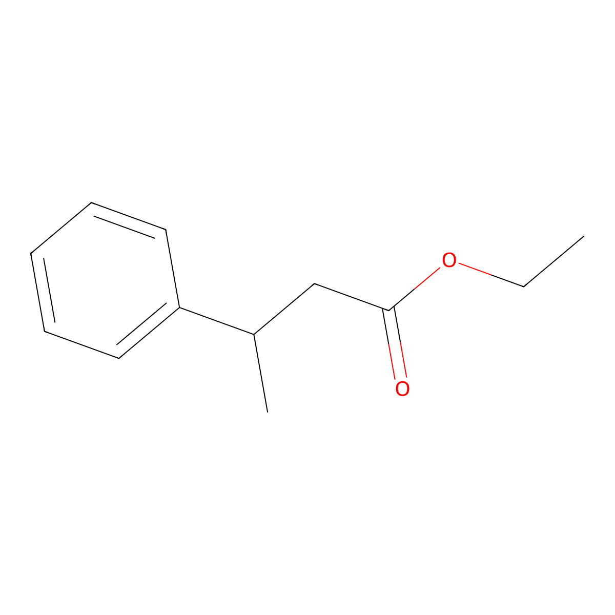 Ethyl 3-phenylbutyrate molecular structure, CAS 62690-29-3