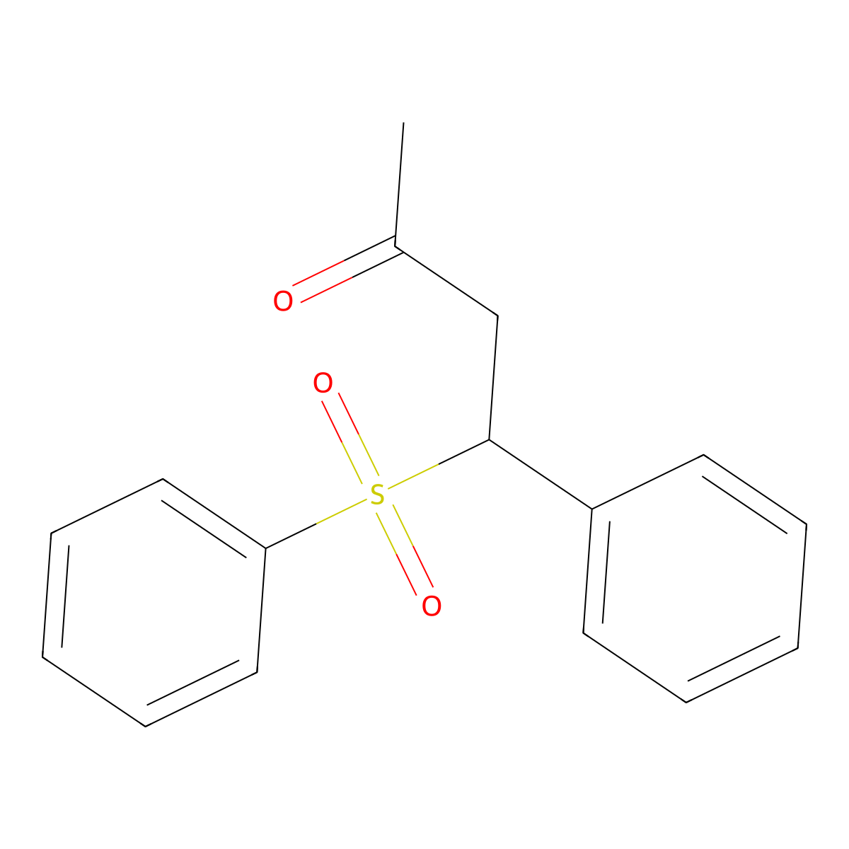 4-Phenyl-4-(phenylsulfonyl)butan-2-one molecular structure, CAS 62692-46-0