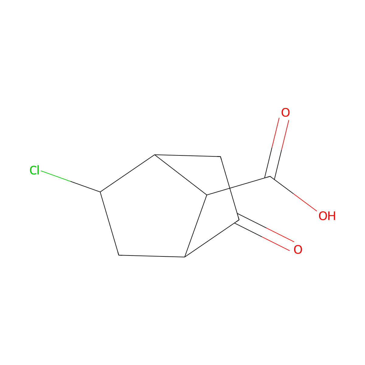 5-Chloro-2-oxobicyclo[2.2.1]heptane-7-carboxylic acid molecular structure, CAS 62696-50-8