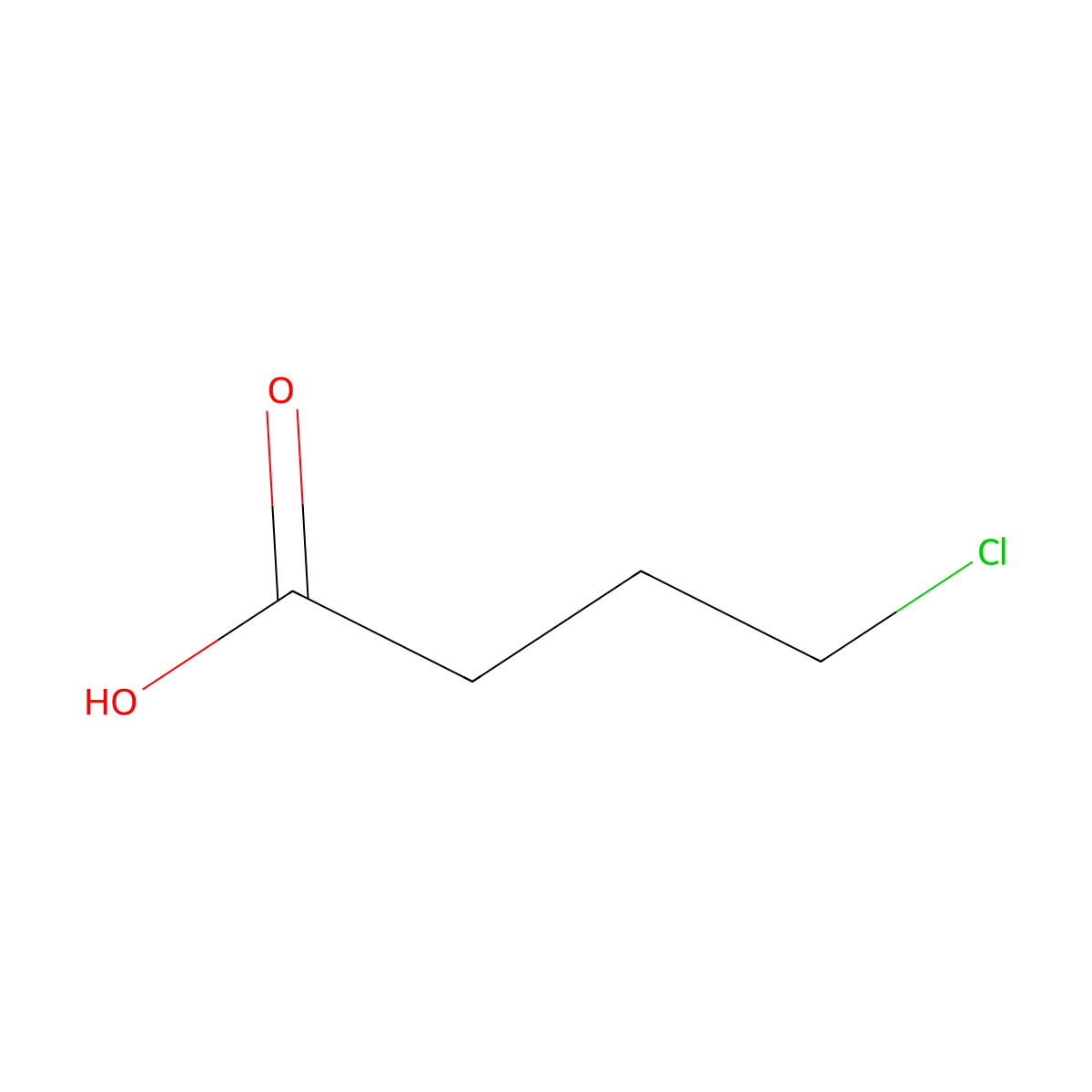 4-Chlorobutanoic acid molecular structure, CAS 627-00-9