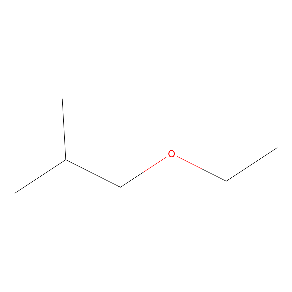 1-Ethoxy-2-methylpropane molecular structure, CAS 627-02-1