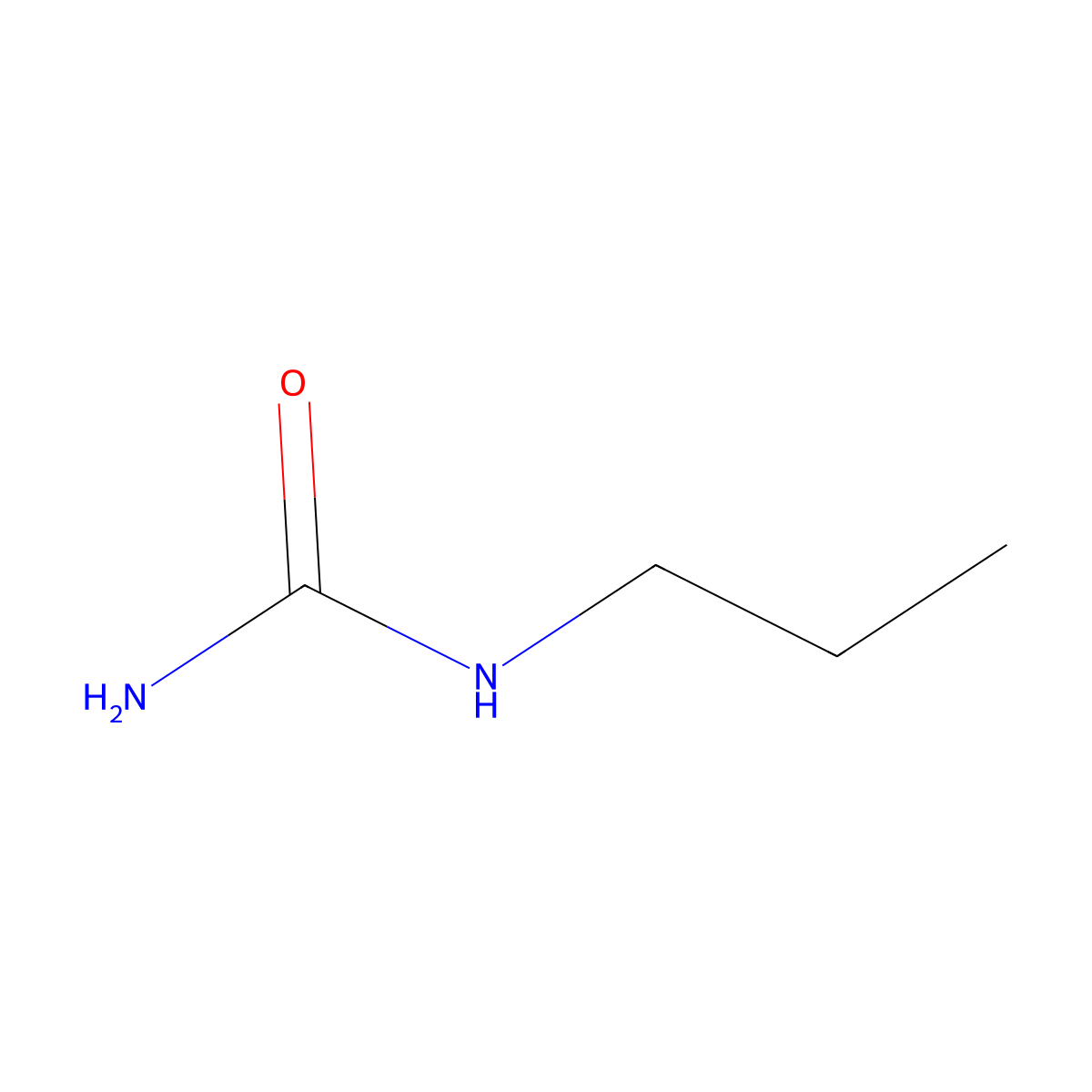 Propylurea molecular structure, CAS 627-06-5