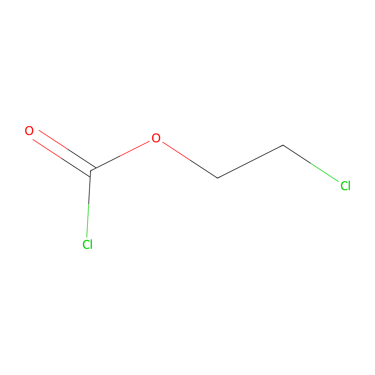 2-Chloroethyl chloroformate molecular structure, CAS 627-11-2