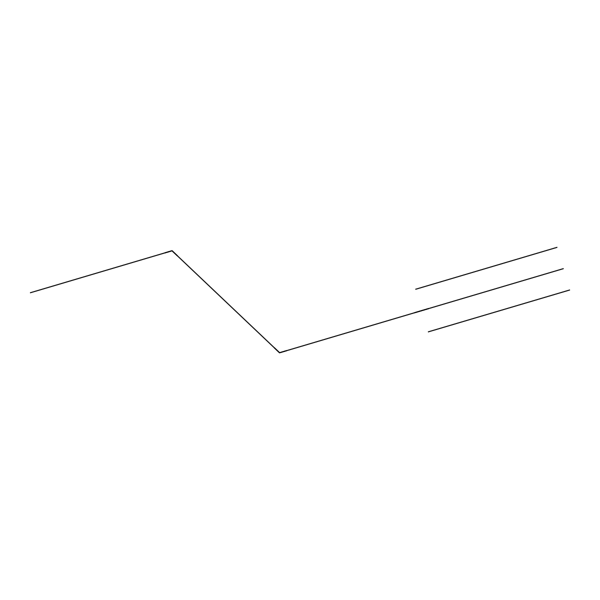1-Pentyne molecular structure, CAS 627-19-0