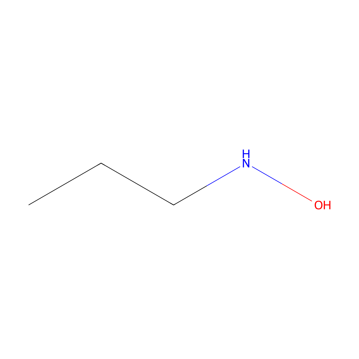 N-propylhydroxylamine molecular structure, CAS 627-38-3