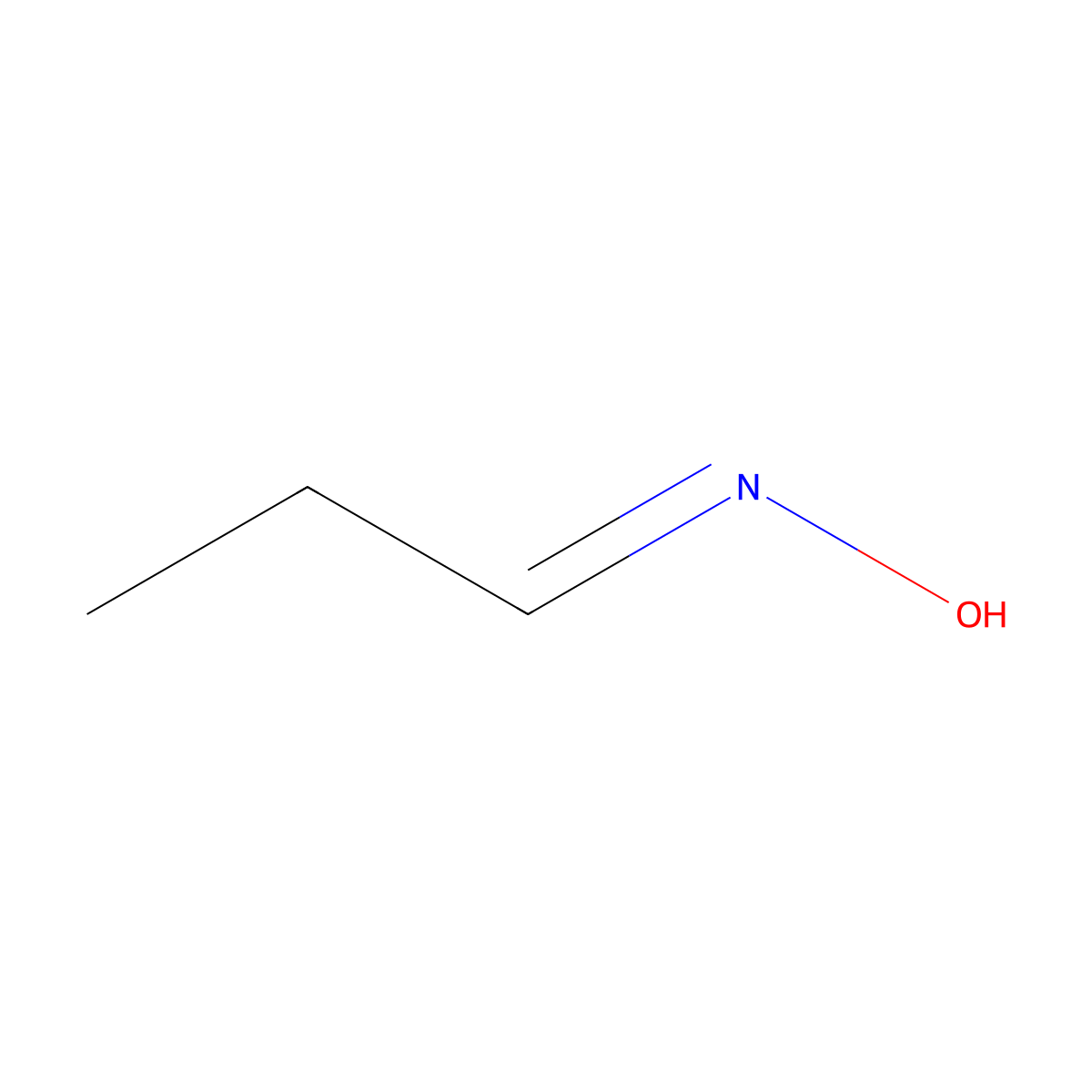 Propionaldehyde oxime molecular structure, CAS 627-39-4