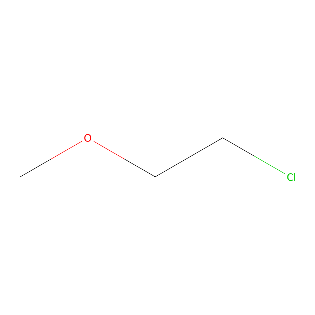 2-Chloroethyl methyl ether molecular structure, CAS 627-42-9