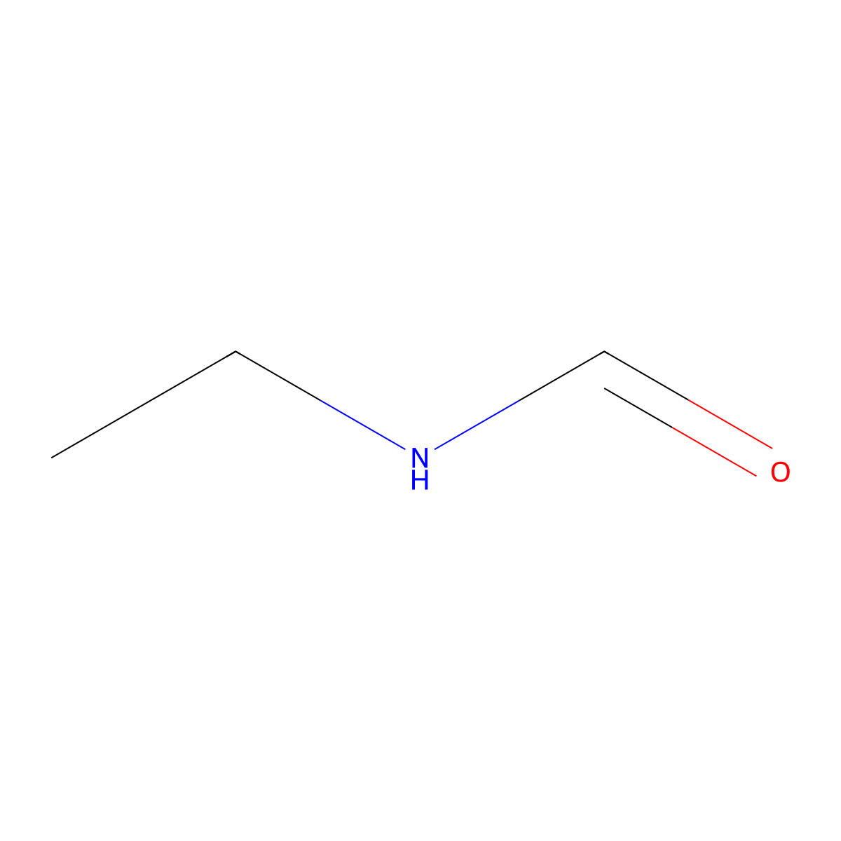 Ethylformamide molecular structure, CAS 627-45-2