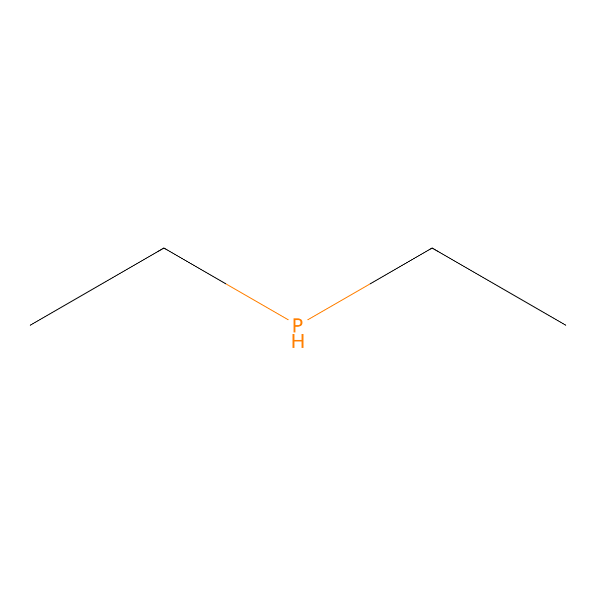 Phosphine, diethyl- molecular structure, CAS 627-49-6