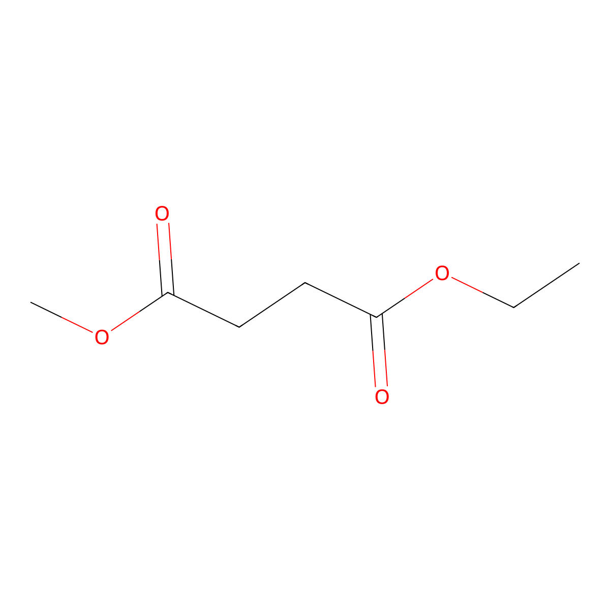 Butanedioic acid, 1-ethyl 4-methyl ester molecular structure, CAS 627-73-6