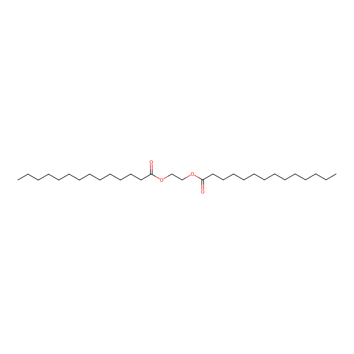 Ethylene dimyristate molecular structure, CAS 627-84-9
