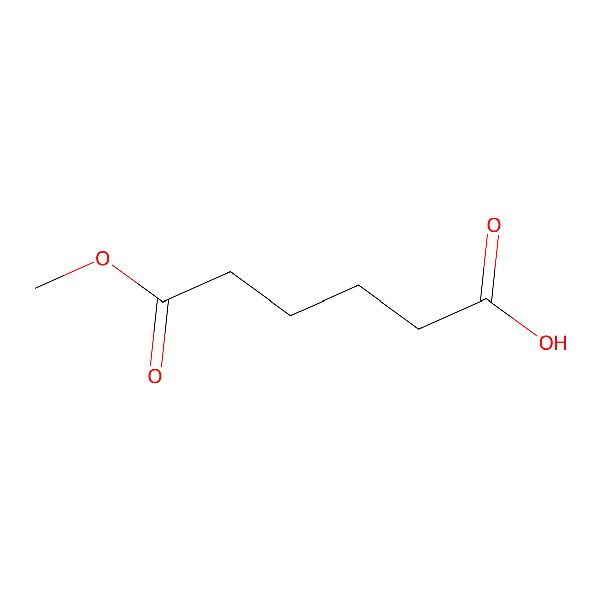 monoMethyl adipate molecular structure, CAS 627-91-8