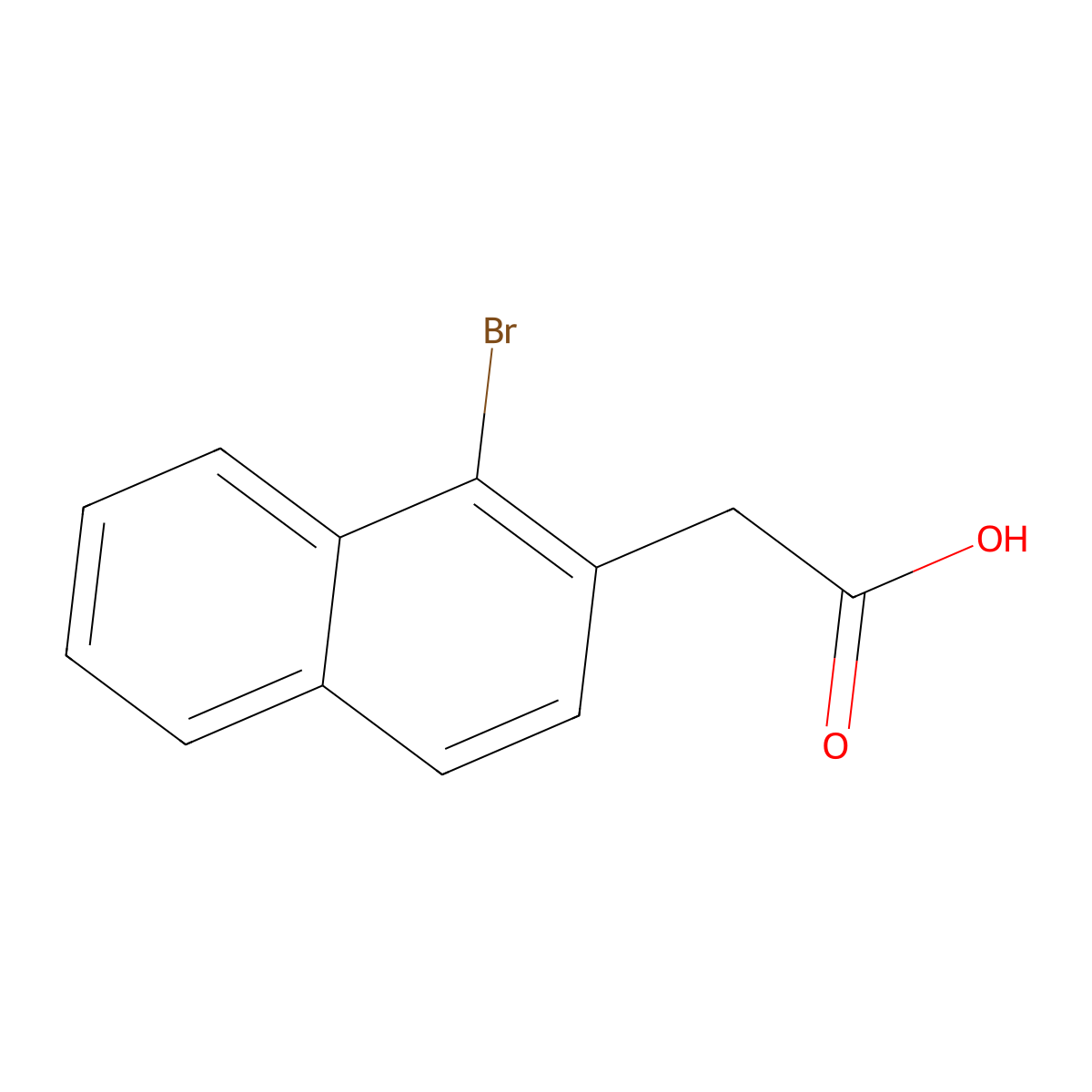 2-(1-Bromonaphthalen-2-yl)acetic acid molecular structure, CAS 6270-01-5