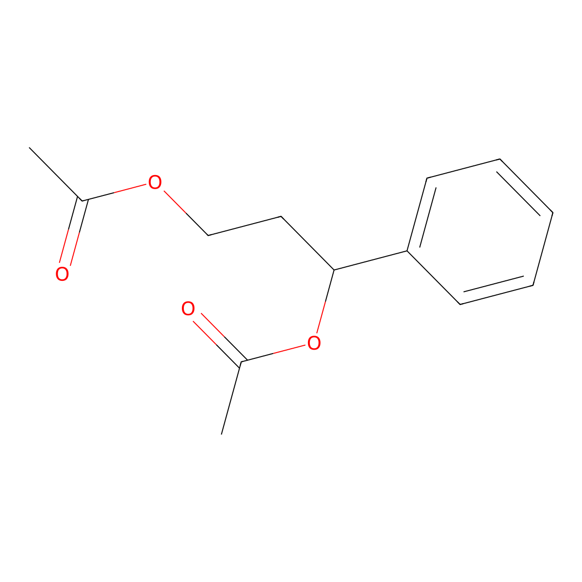 1,3-Propanediol, 1-phenyl-, 1,3-diacetate molecular structure, CAS 6270-04-8