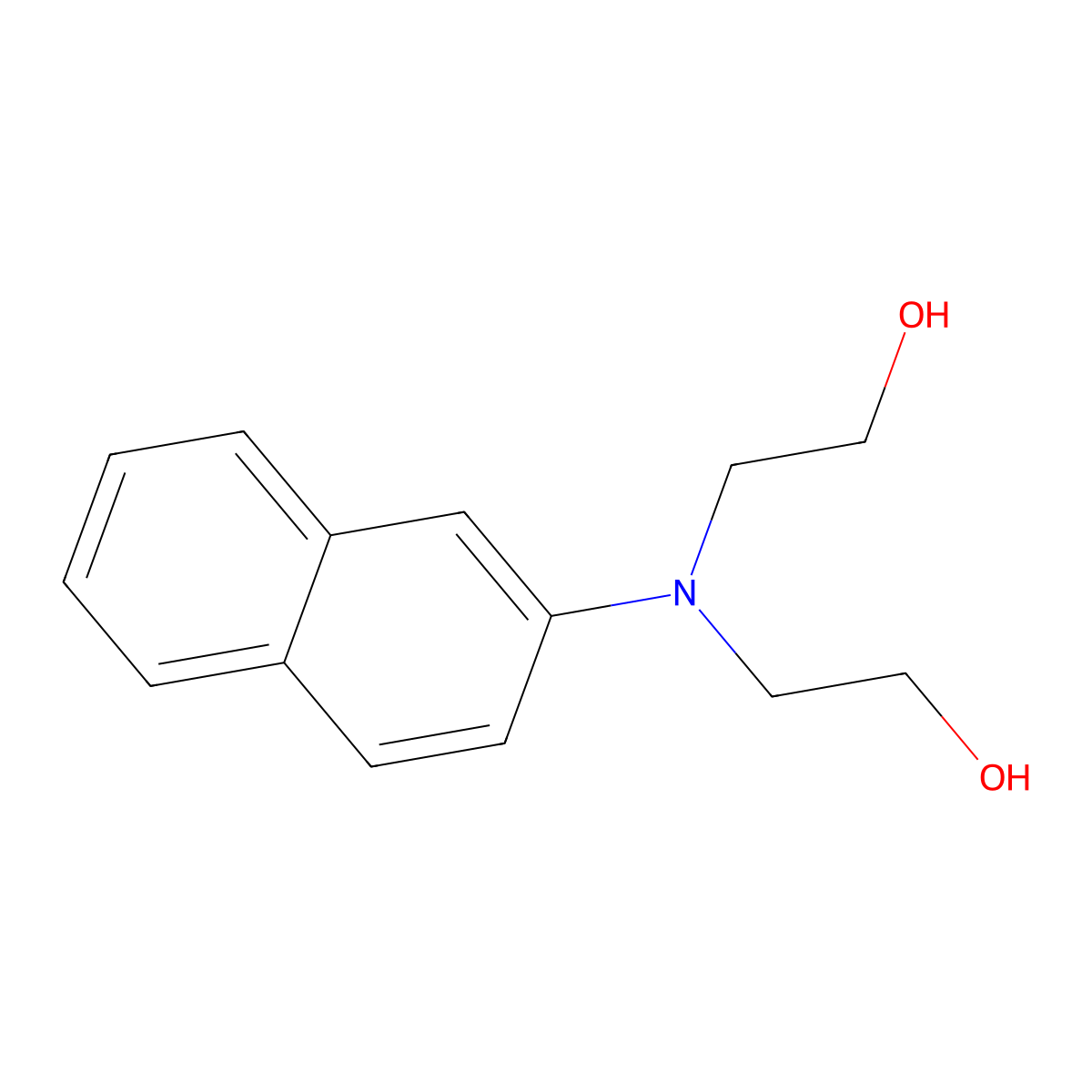N,N-Bis(2-hydroxyethyl)-2-naphthylamine molecular structure, CAS 6270-13-9