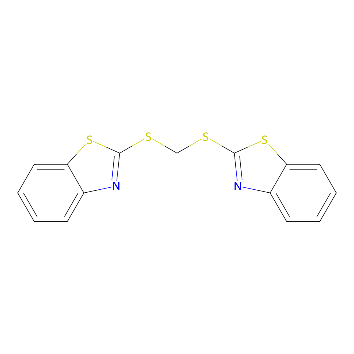 2,2'-(Methylenedithio)bisbenzothiazole molecular structure, CAS 6270-36-6