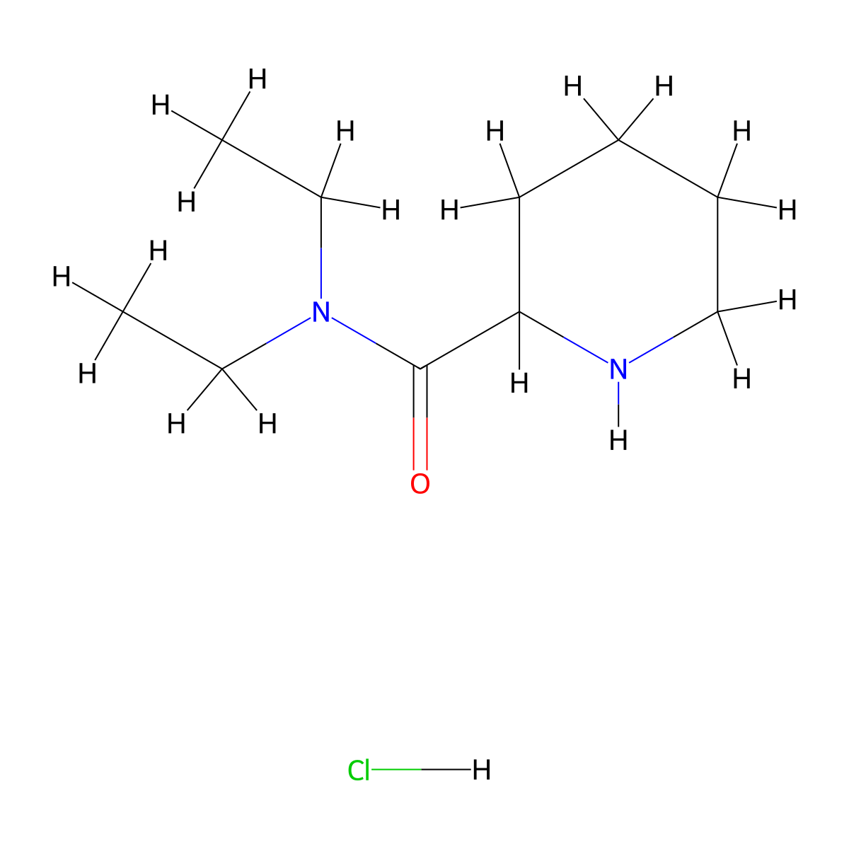N,N-Diethyl-2-piperidinecarboxamide hydrochloride molecular structure, CAS 6270-43-5