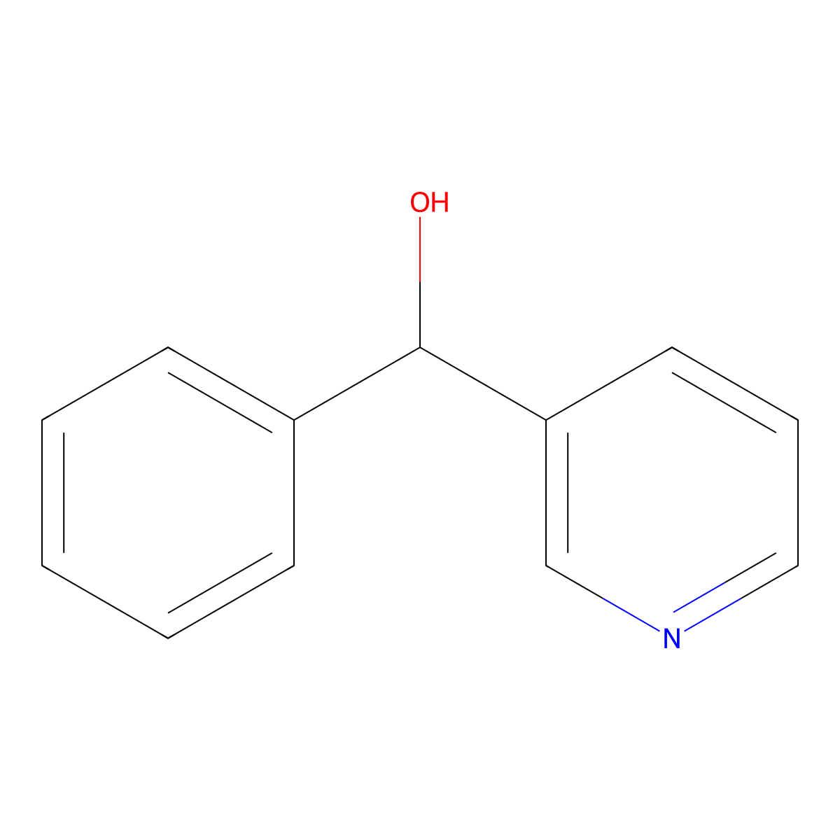 Phenyl(pyridin-3-yl)methanol molecular structure, CAS 6270-47-9