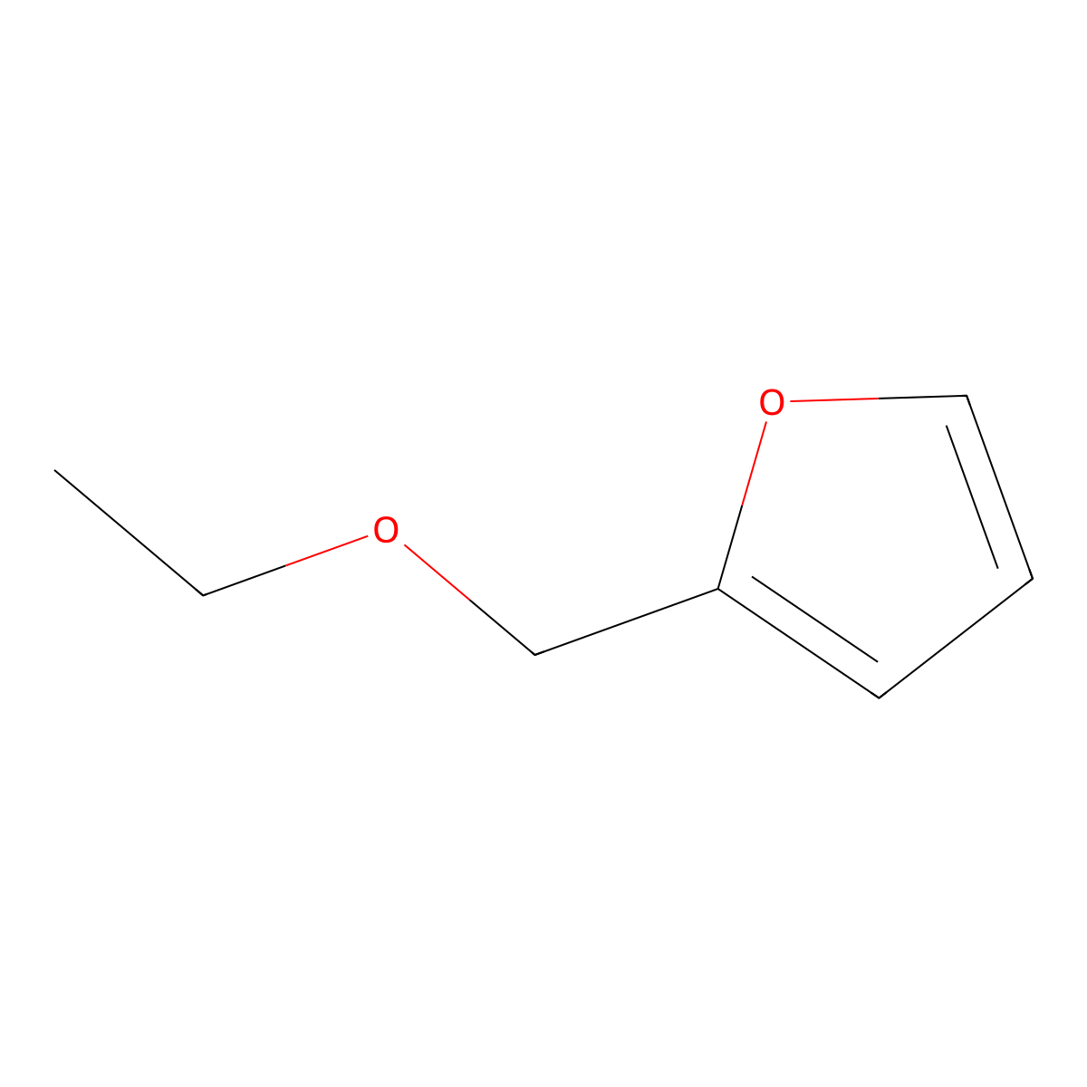 Furfuryl ethyl ether molecular structure, CAS 6270-56-0