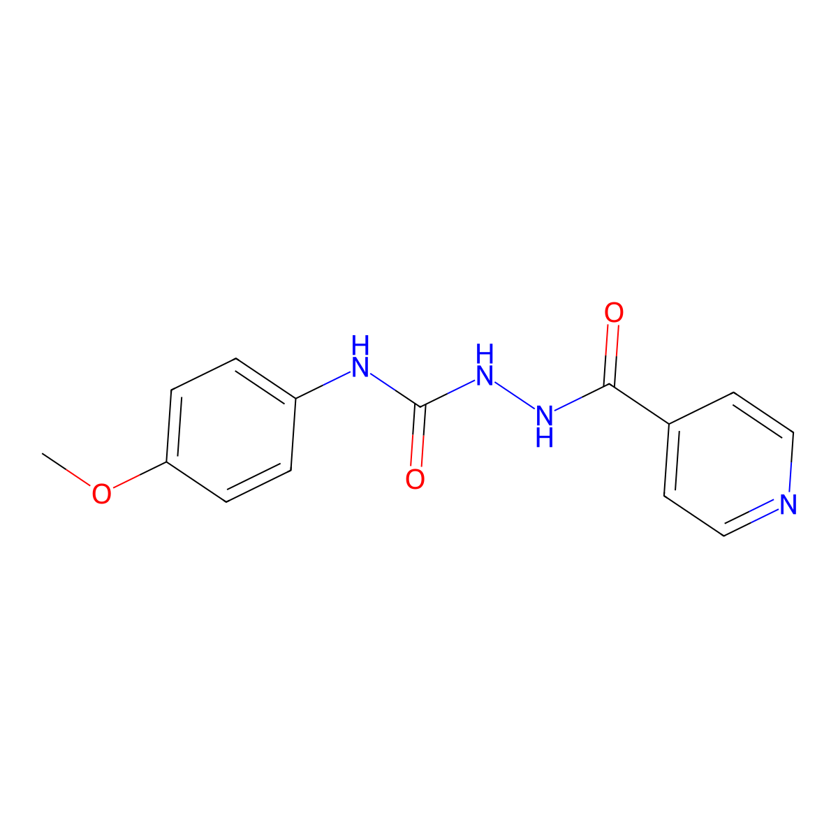 4-(4-Methoxyphenyl)-1-(4-pyridylcarbonyl)semicarbazide molecular structure, CAS 6270-66-2