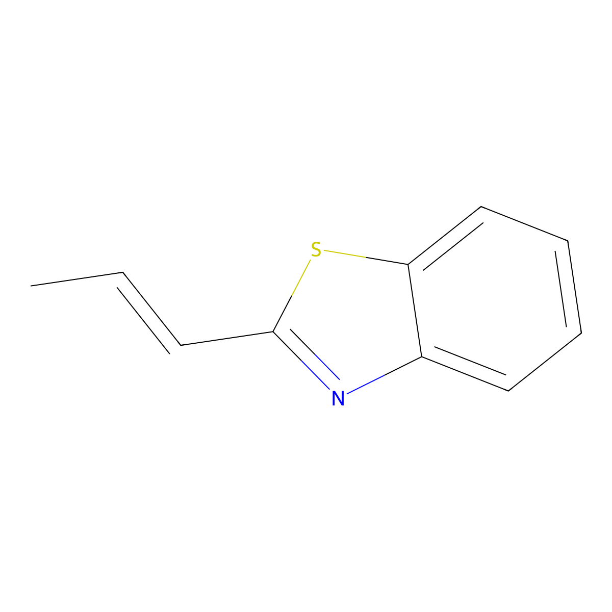 2-[(1E)-Prop-1-en-1-yl]-1,3-benzothiazole molecular structure, CAS 6270-75-3