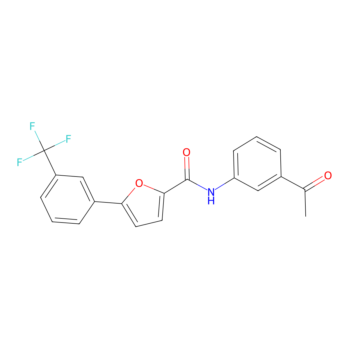 N-(3-acetylphenyl)-5-[3-(trifluoromethyl)phenyl]furan-2-carboxamide molecular structure, CAS 627043-96-3