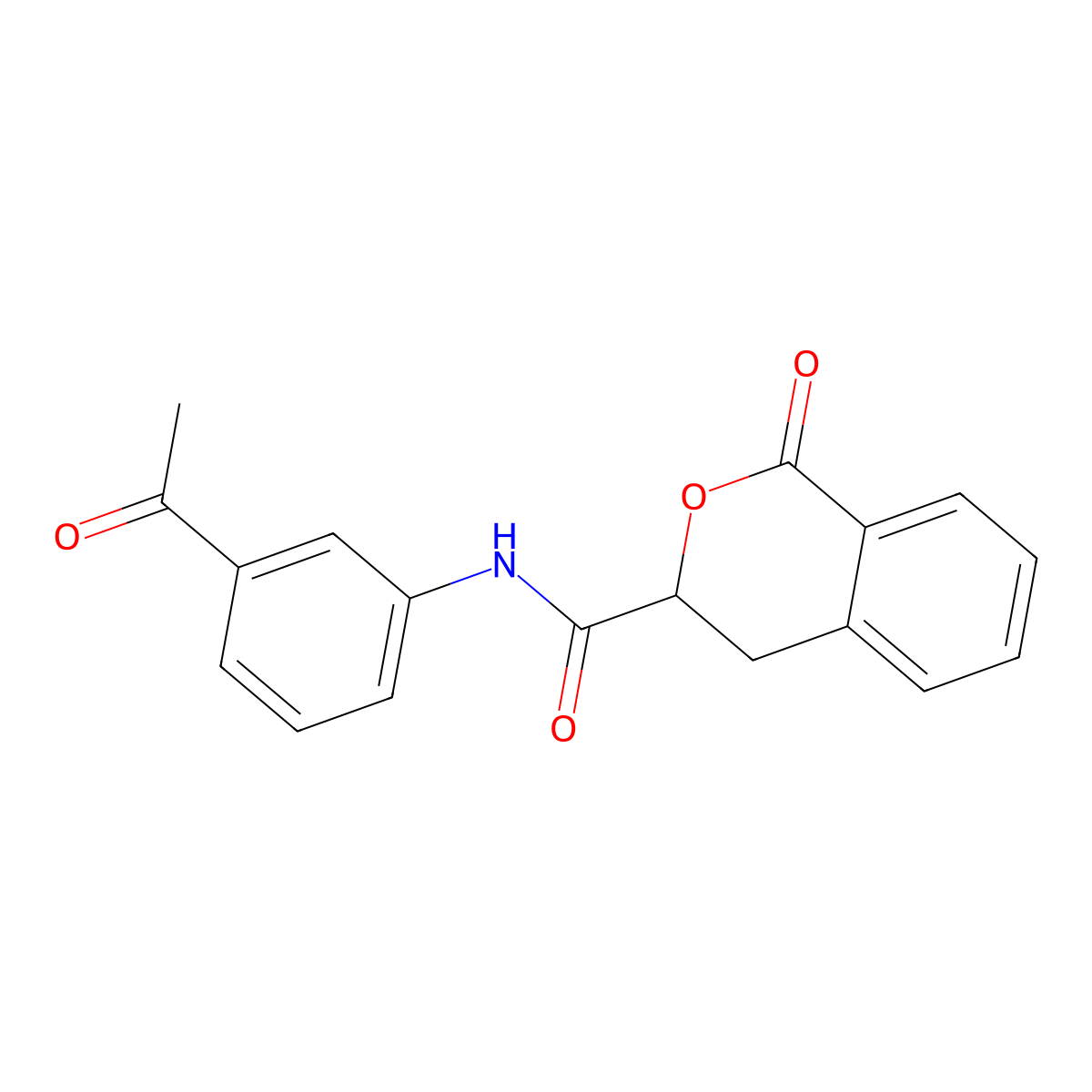 N-(3-acetylphenyl)-1-oxo-3,4-dihydroisochromene-3-carboxamide molecular structure, CAS 627044-45-5