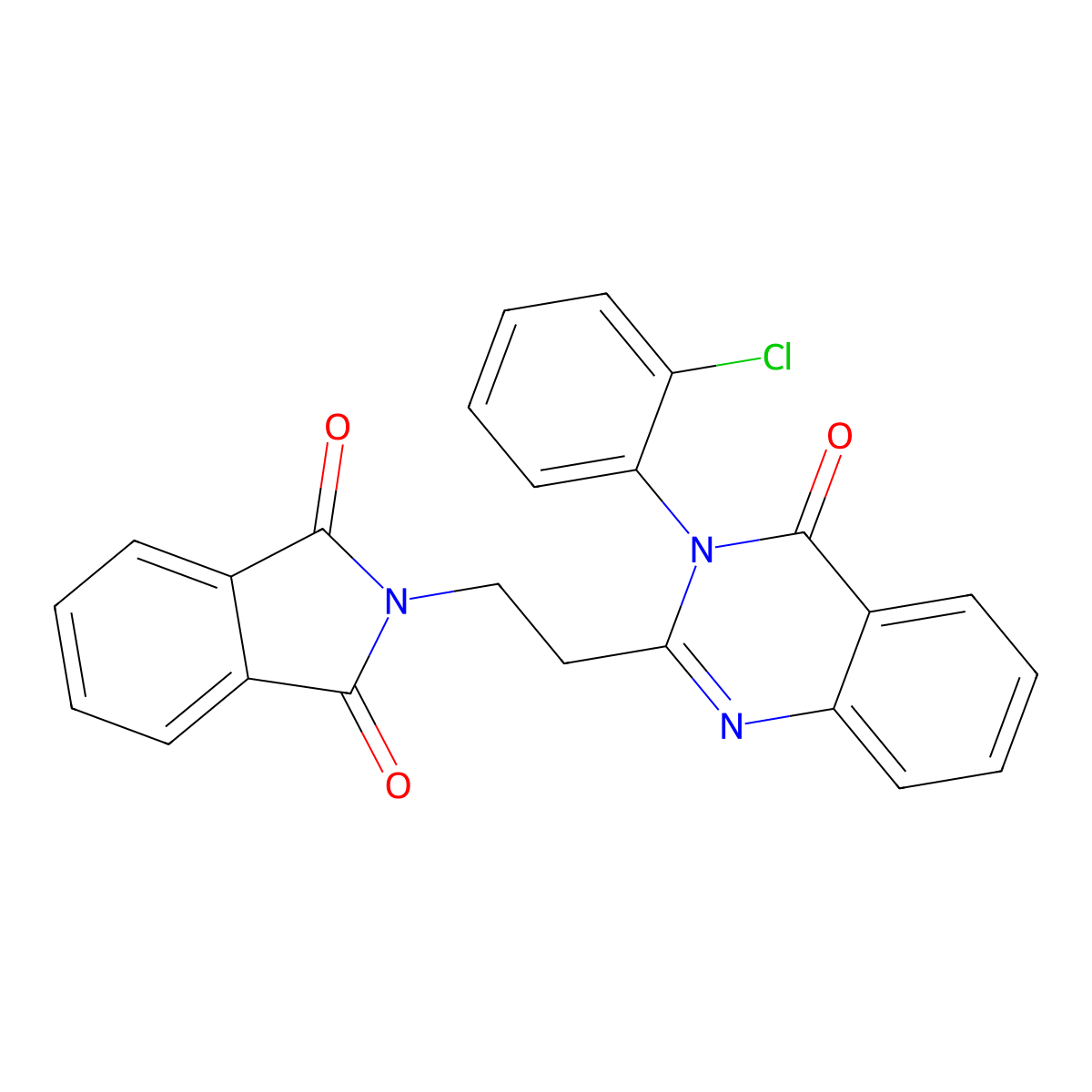 2-[2-[3-(2-Chlorophenyl)-4-oxoquinazolin-2-yl]ethyl]isoindole-1,3-dione molecular structure, CAS 627055-33-8