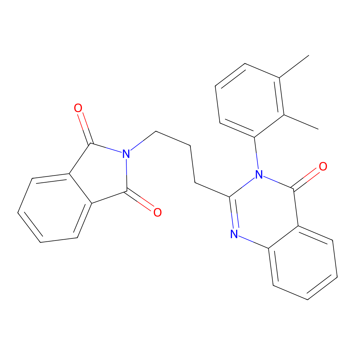 2-[3-[3-(2,3-Dimethylphenyl)-4-oxoquinazolin-2-yl]propyl]isoindole-1,3-dione molecular structure, CAS 627055-49-6