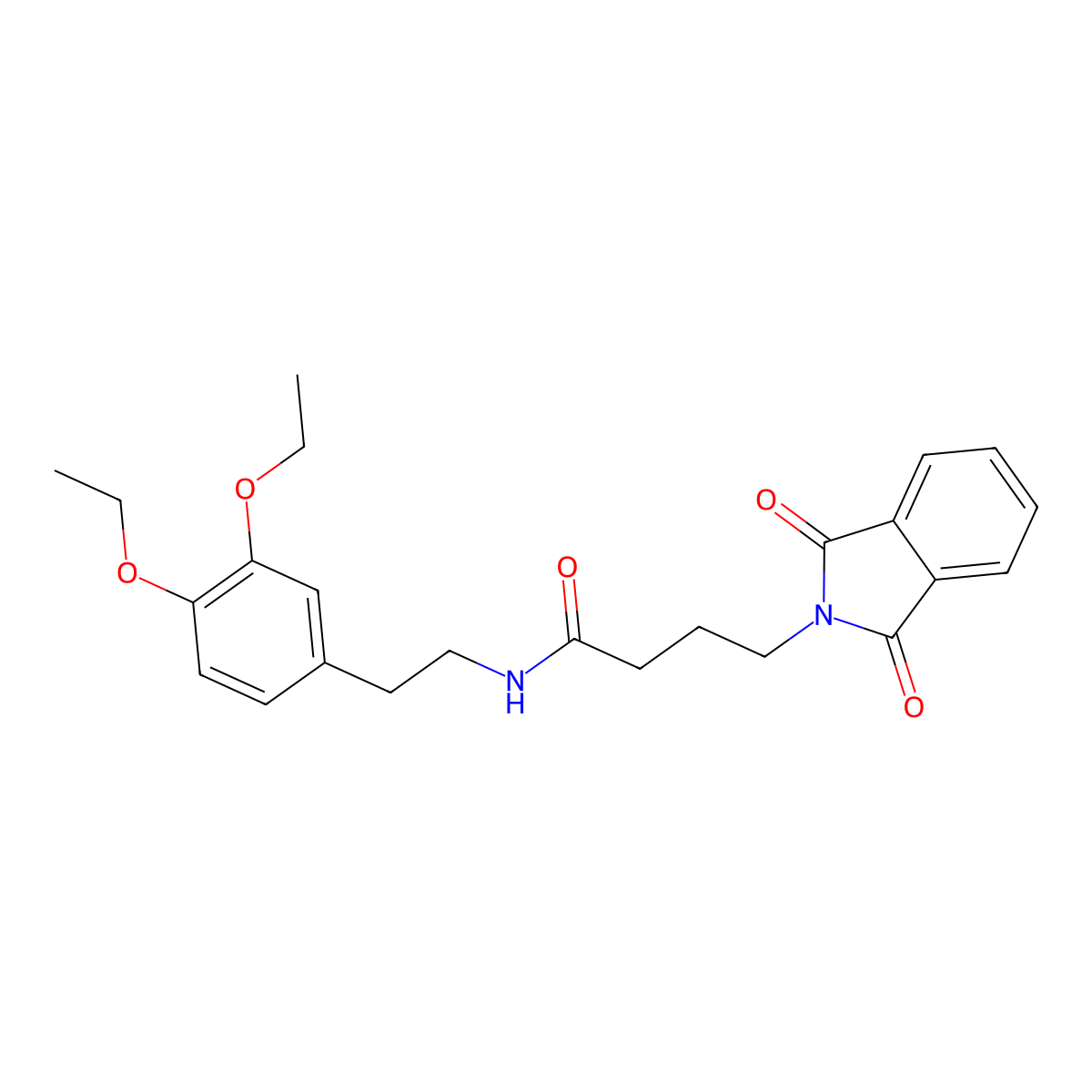 N-[2-(3,4-diethoxyphenyl)ethyl]-4-(1,3-dioxo-1,3-dihydro-2H-isoindol-2-yl)butanamide molecular structure, CAS 627055-85-0