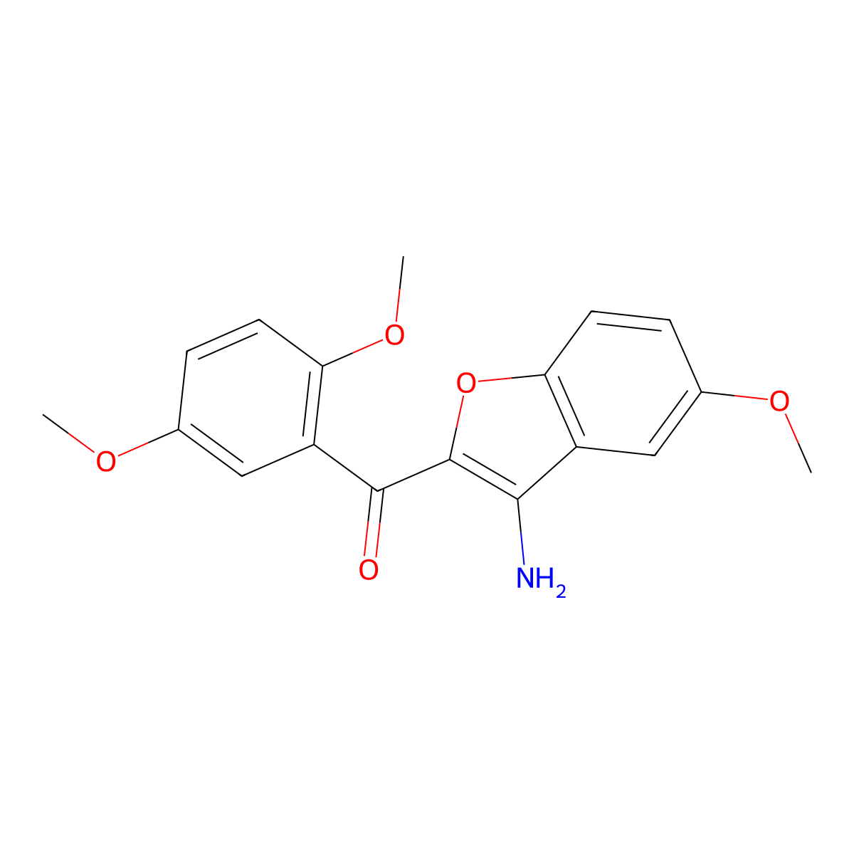 (3-Amino-5-methoxy-2-benzofuranyl)(2,5-dimethoxyphenyl)methanone molecular structure, CAS 627058-16-6