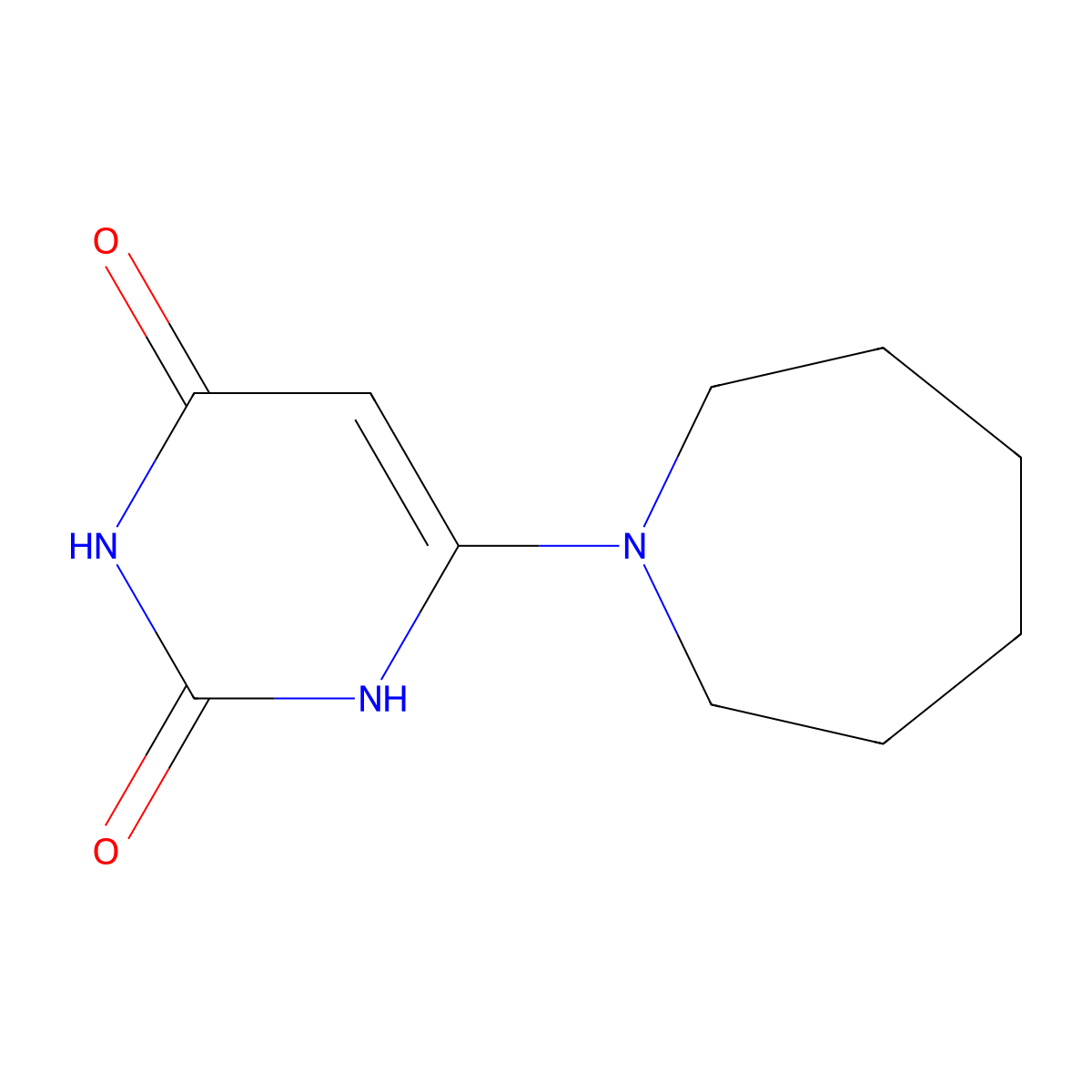 6-(azepan-1-yl)pyrimidine-2,4(1H,3H)-dione molecular structure, CAS 627059-48-7