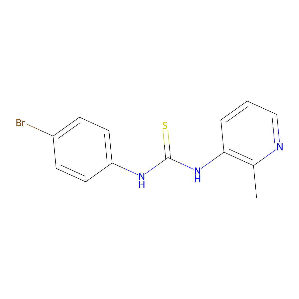 1-(4-Bromophenyl)-3-(2-methylpyridin-3-yl)thiourea molecular structure, CAS 627059-57-8