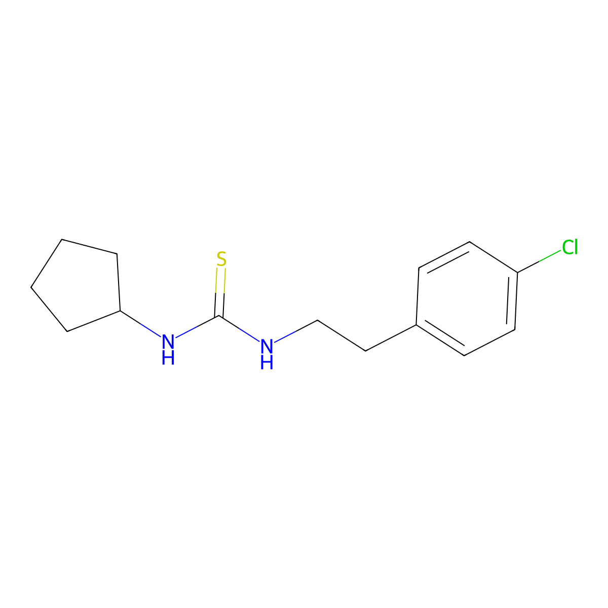 1-[2-(4-Chlorophenyl)ethyl]-3-cyclopentylthiourea molecular structure, CAS 627063-40-5