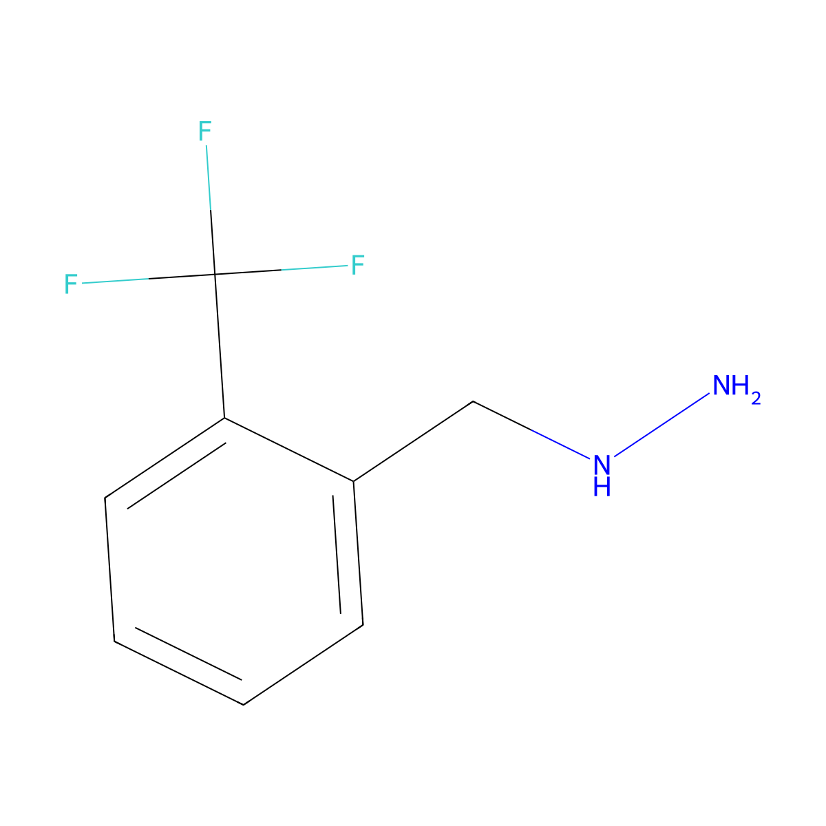 (2-(Trifluoromethyl)benzyl)hydrazine molecular structure, CAS 627076-27-1