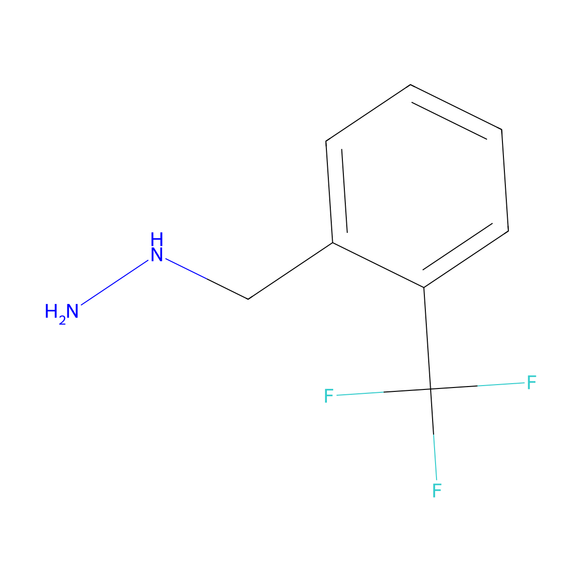 (2-(Trifluoromethyl)benzyl)hydrazine molecular structure, CAS 627076-27-1