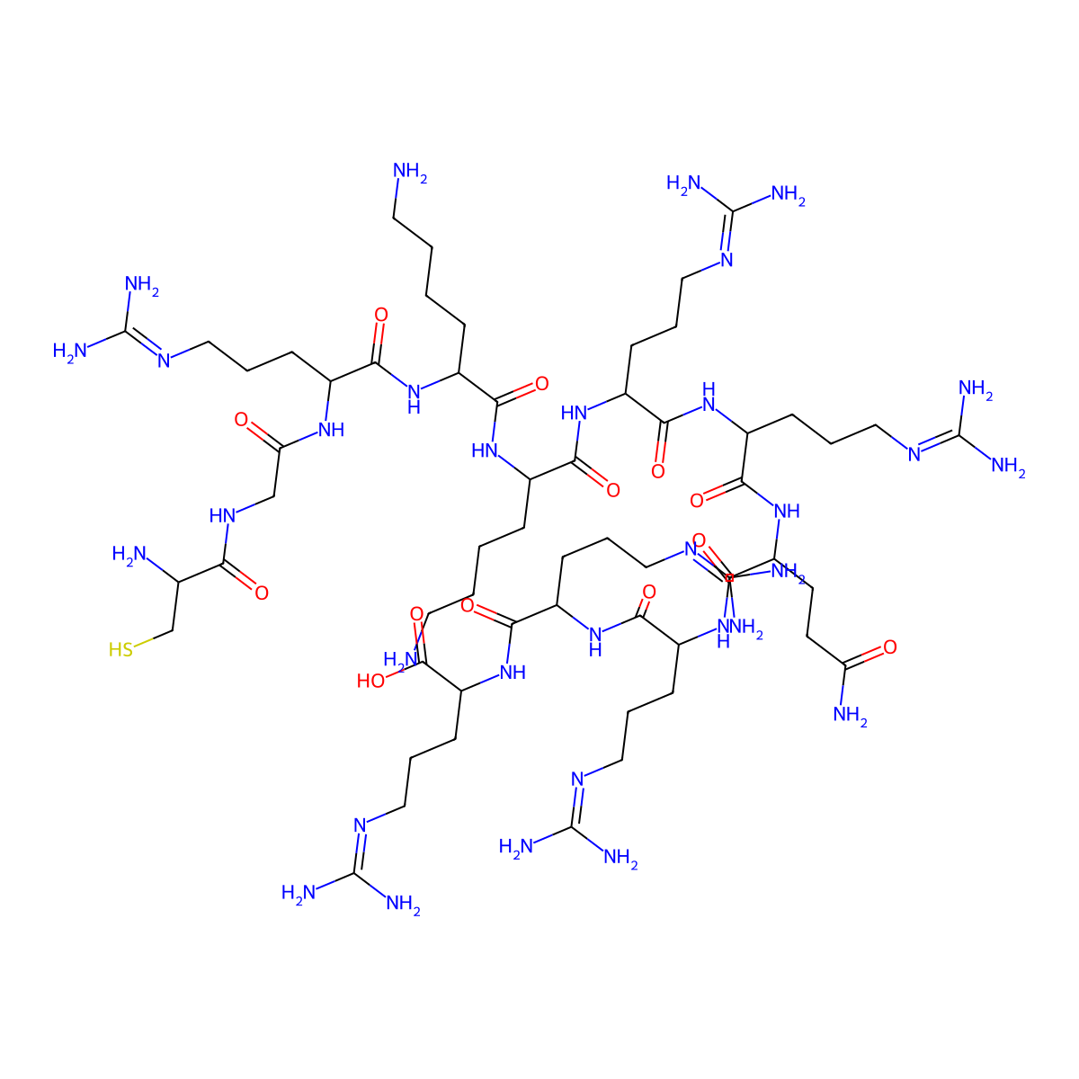 (Cys47)-HIV-1 tat Protein (47-57) molecular structure, CAS 627079-23-6