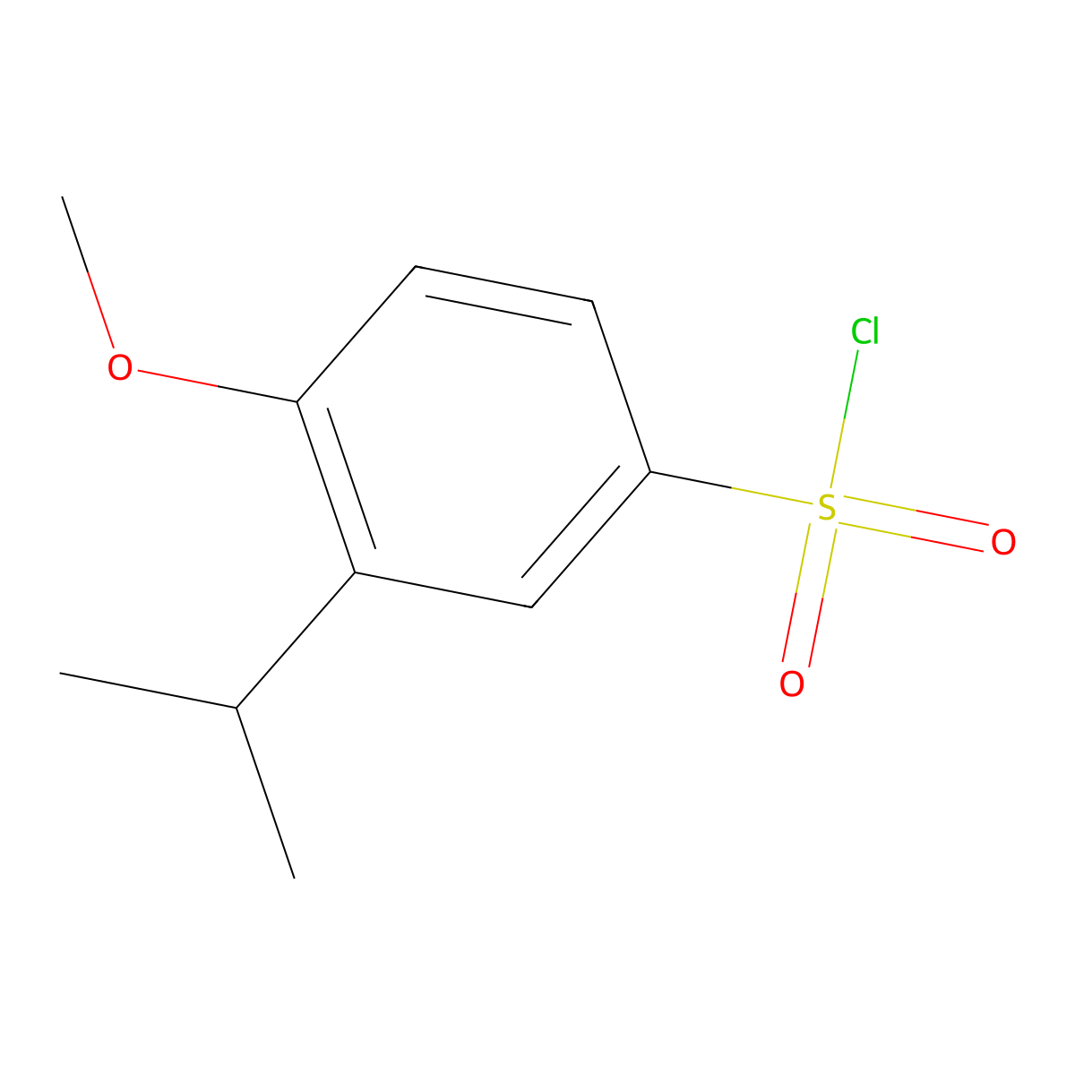 4-Methoxy-3-(propan-2-yl)benzene-1-sulfonyl chloride molecular structure, CAS 627082-12-6